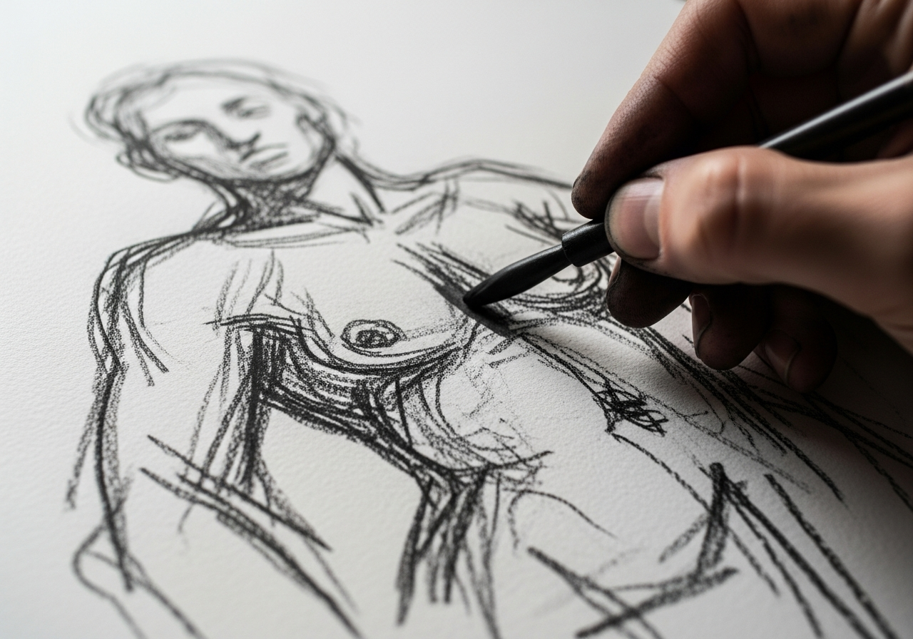 Эскиз карандашом