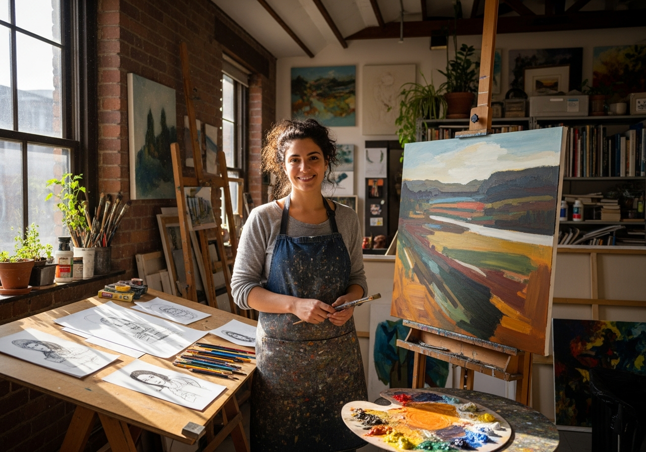 Александра Яковлева в студии